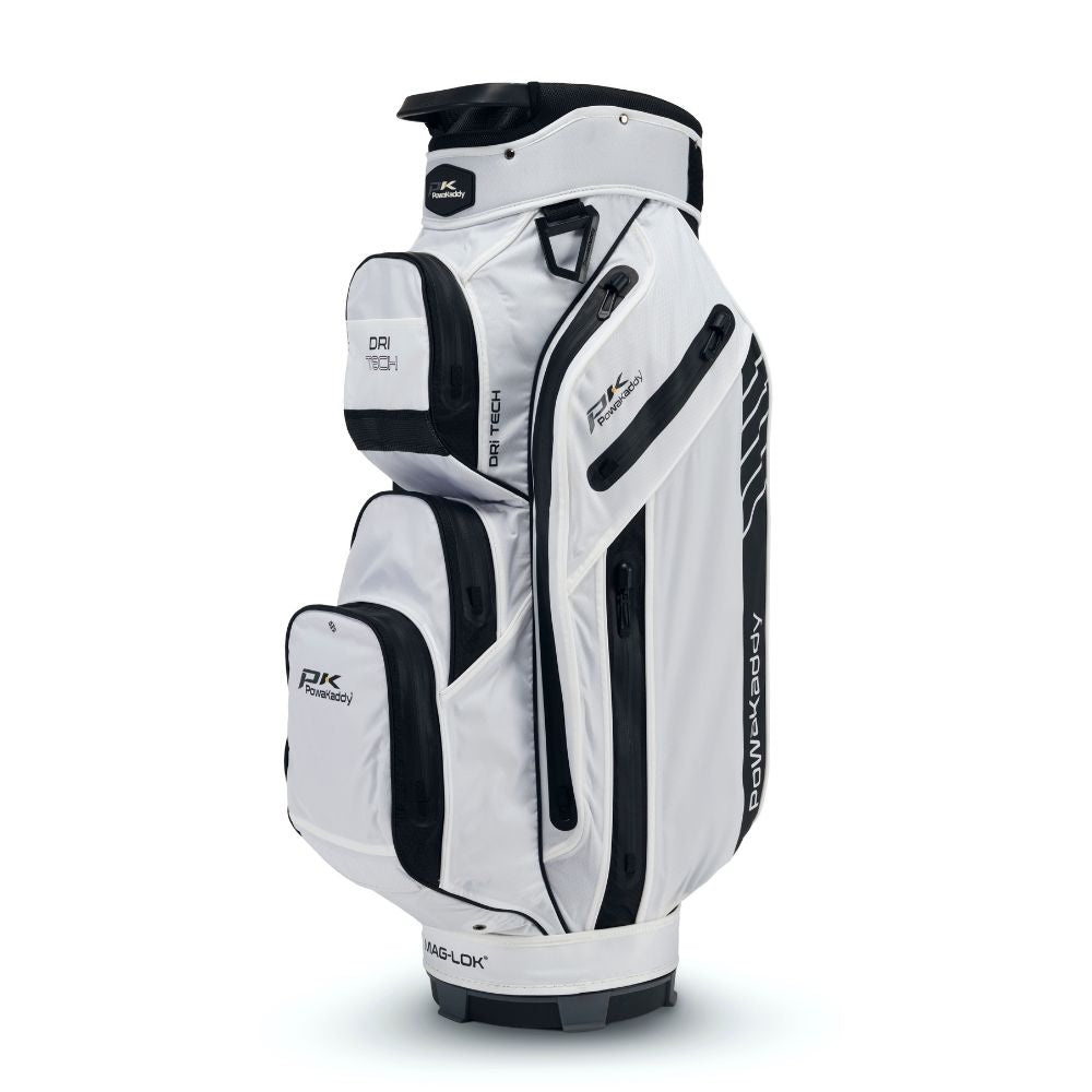 PowaKaddy Dri Tech Golf Cart Bag - White Black White / Black