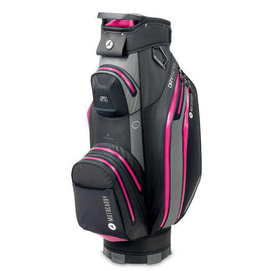 Motocaddy Dry Series Deluxe Golf Cart Bag - Charcoal Fuschia Charcoal/Fuchsia