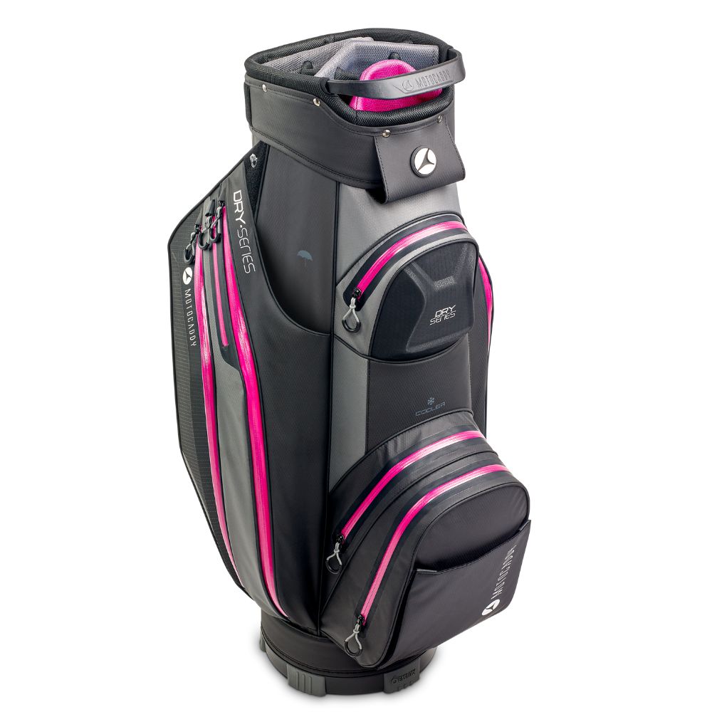 Motocaddy Dry Series Deluxe Golf Cart Bag - Charcoal Fuschia