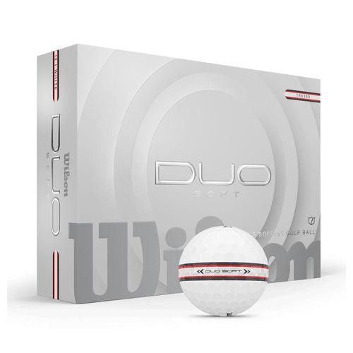 Wilson Golf Duo Soft TRK 360 Golf Balls - White (Black / Red Track) White (Black/Red Track)