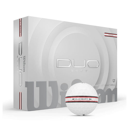 Wilson Golf Duo Soft TRK 360 Golf Balls 2025 - White (Black / Red Track) White (Black/Red Track)