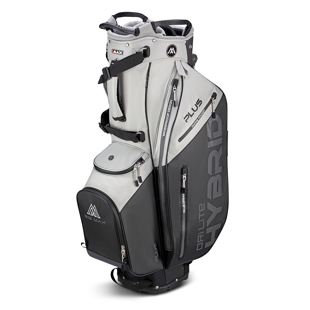 Big Max Dri Lite Hybrid Plus Golf Stand Bag 2024 - Black Grey   