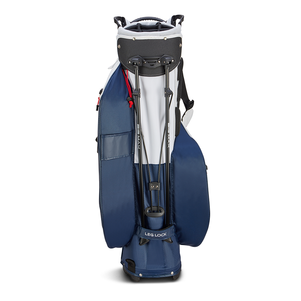 Big Max Dri Lite Hybrid Plus Golf Stand Bag 2024 - White Navy Red   