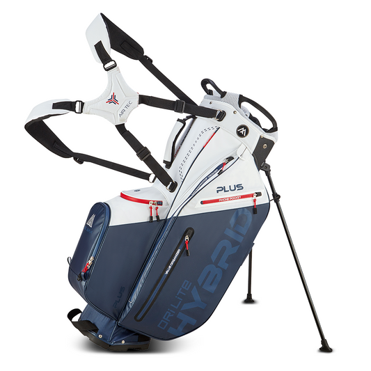 Big Max Dri Lite Hybrid Plus Golf Stand Bag - White / Navy / Red White / Navy / Red