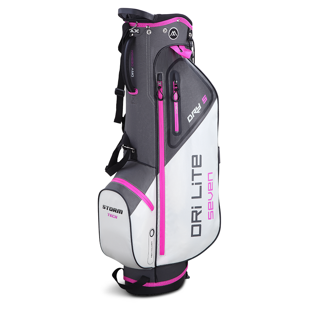 Big Max Dri Lite Seven G Golf Stand Bag - Charcoal Silver Fucsia
