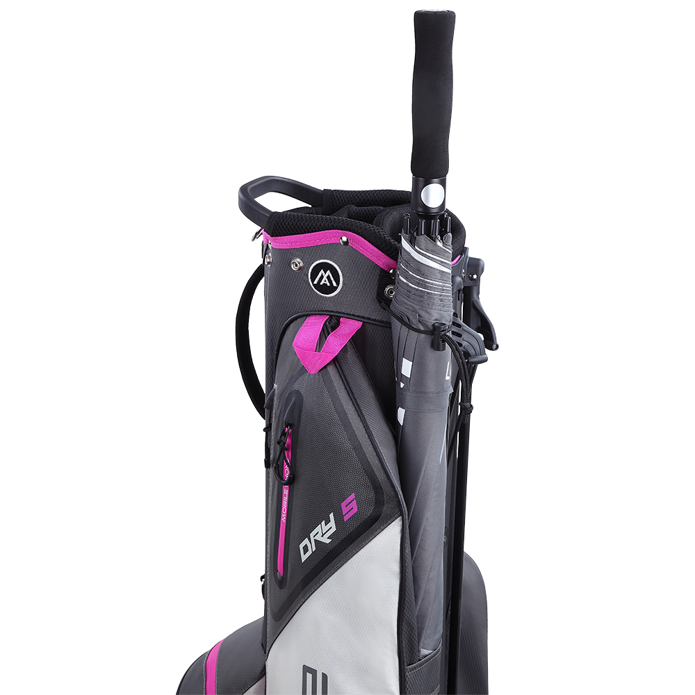 Big Max Dri Lite Seven G Golf Stand Bag - Charcoal Silver Fucsia