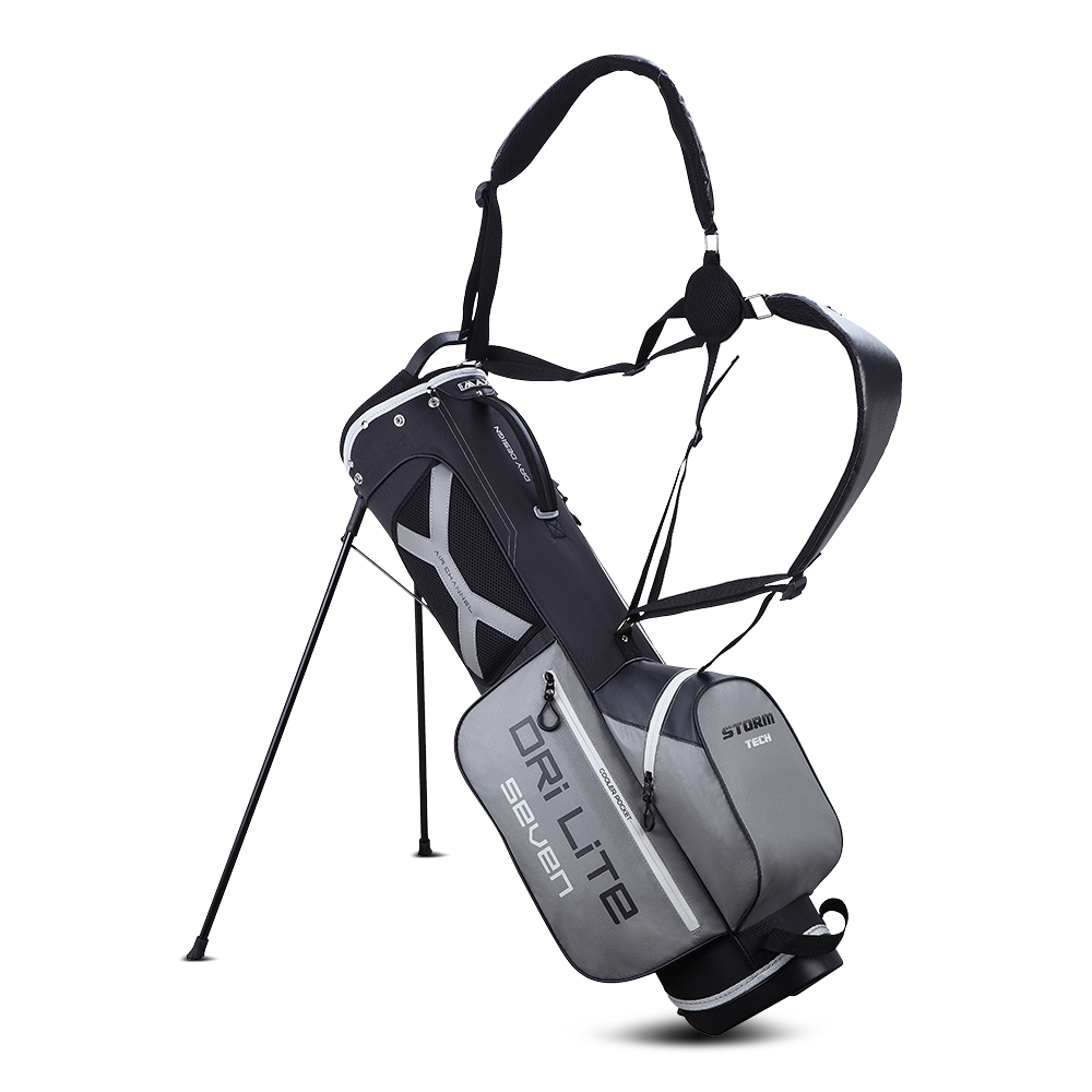 Big Max Dri Lite Seven G Golf Stand Bag - Black Grey