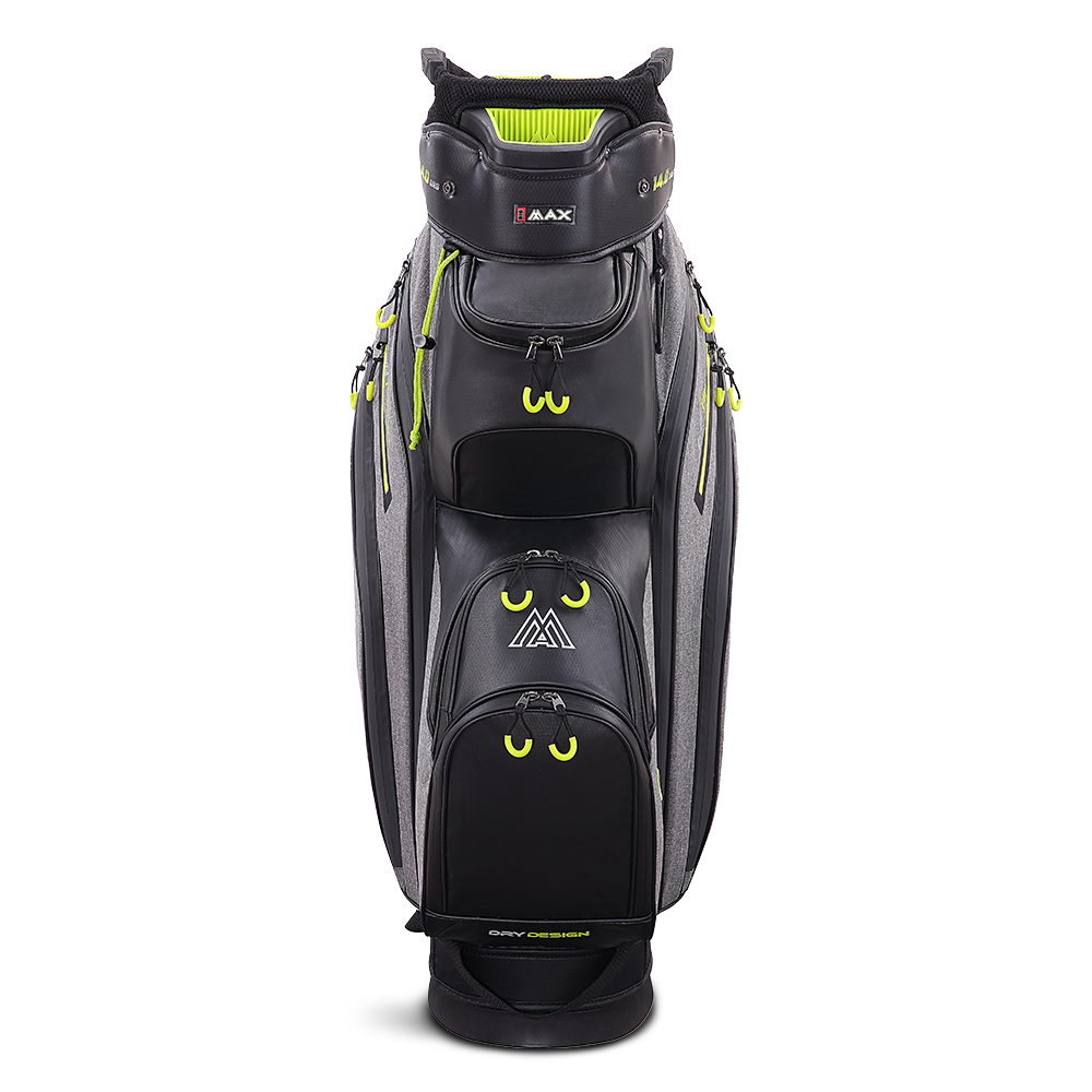 Big Max Dri Lite Style Golf Cart Bag 2024 - Storm Charcoal Black Lime   