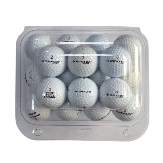 Dunlop Grade C Recycled Golf Balls - 24 Pack - White