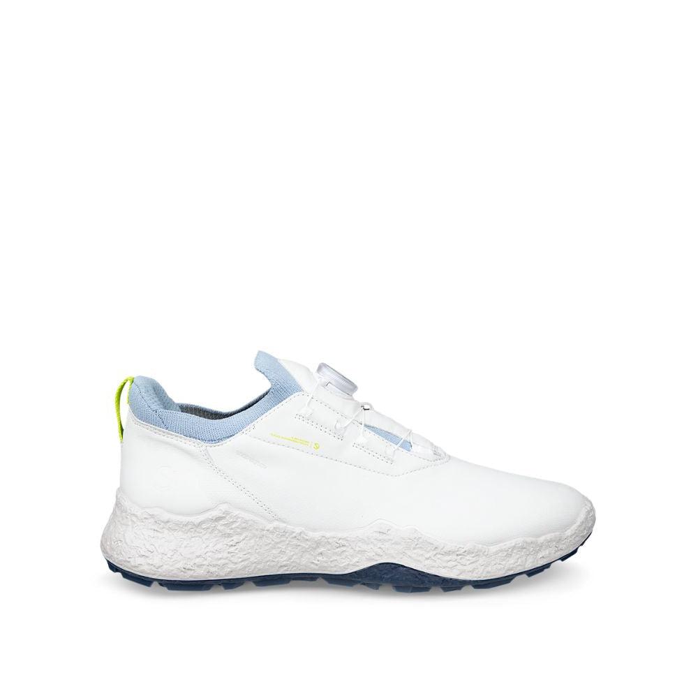 Ecco Biom H5 BOA Leather Men's Spikeless Golf Shoes 2026 - 138024-51843 White / Dusty Blue 51843 EU42 UK8-8.5