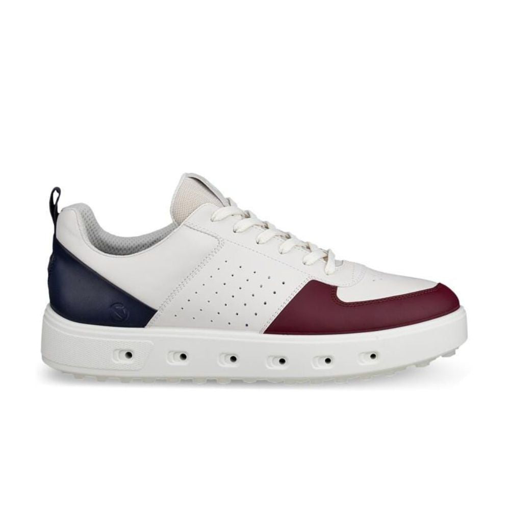 Ecco Street 720 Men's Spikeless Golf Shoes 2026 - 111704-61584 Dark Ruby / White / Marine 61584 EU42 UK8-8.5
