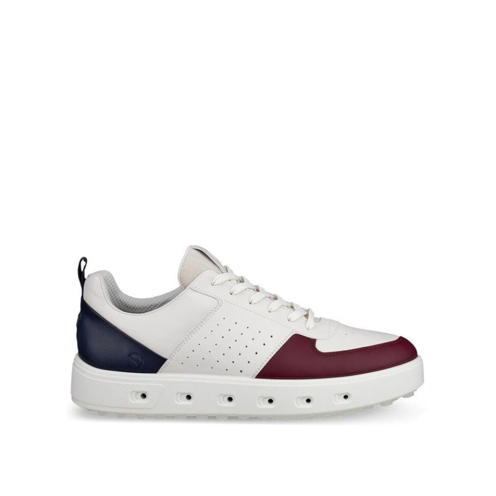 Ecco Street 720 Men's Spikeless Golf Shoes 2026 - 111704-61584 Dark Ruby / White / Marine 61584 EU42 UK8-8.5
