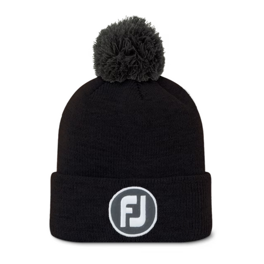 Footjoy Solid Pom Pom Golf Bobble Hat Black