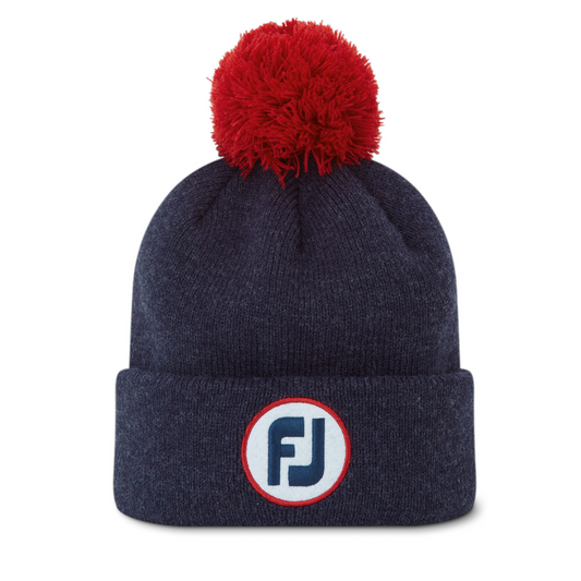 Footjoy Solid Pom Pom Golf Bobble Hat Black