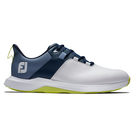 FootJoy ProLite Mens Spikeless Golf Shoes 56920 White / Navy / Lime 56920M 8 