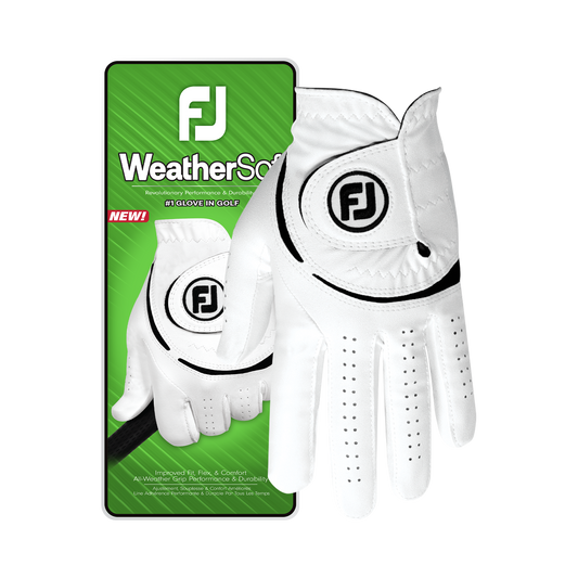 FootJoy WeatherSof All Weather Golf Glove 66159 White / Black S Left Hand (Right Handed Golfer)
