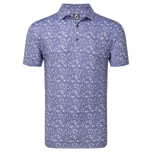 FootJoy Golf Primrose Print Lisle Polo Shirt 81569 Thistle M 