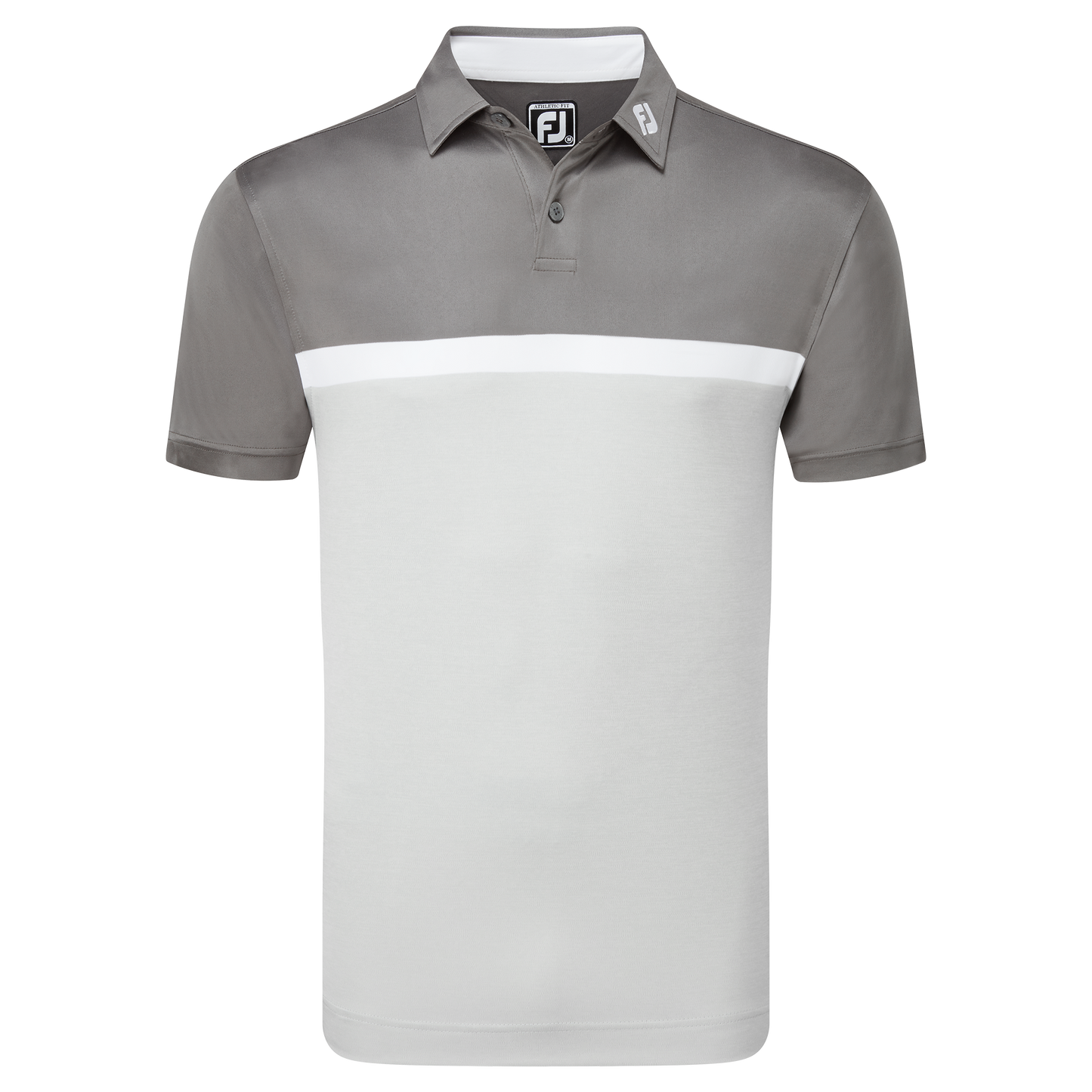 FootJoy Golf Colour Block Polo Shirt 81615 Grey Cliff M 