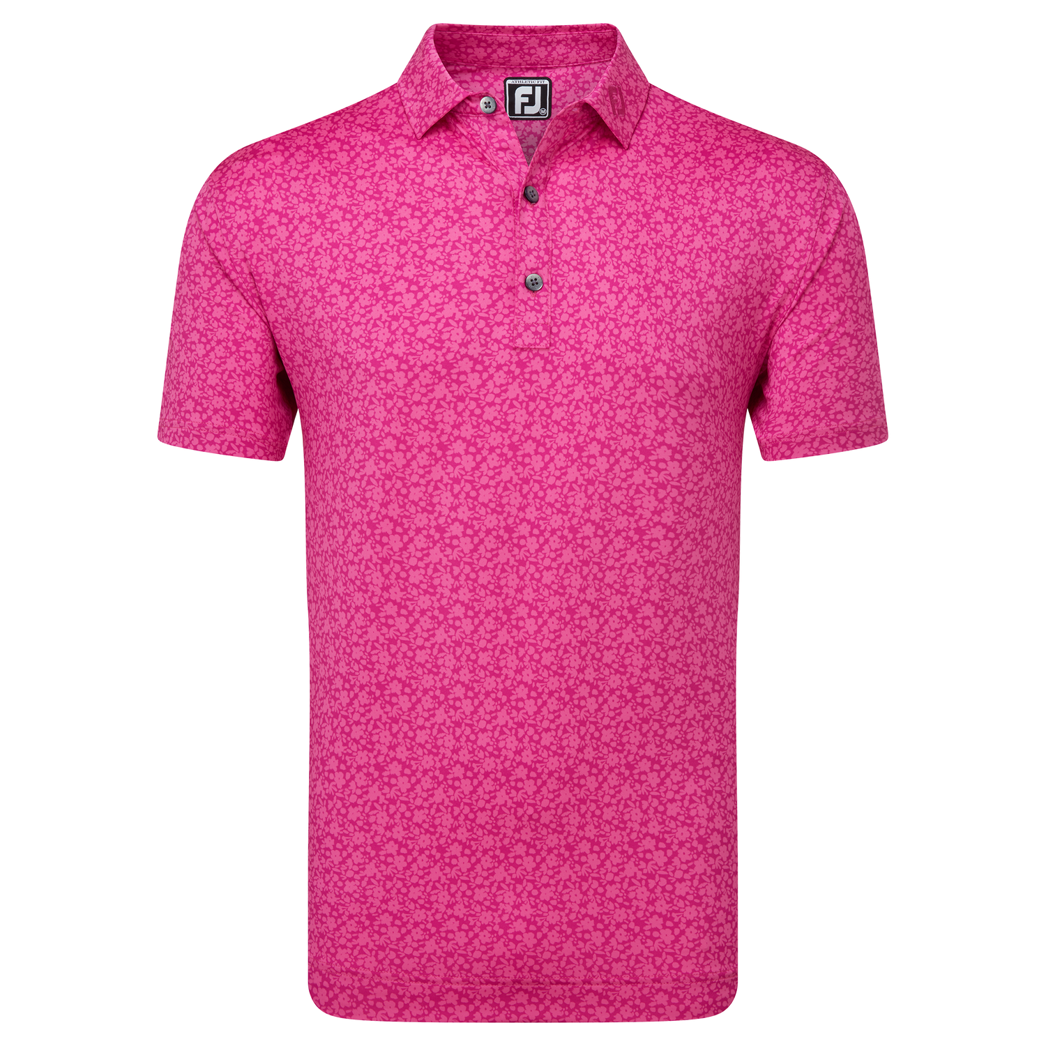 FootJoy Golf Painted Floral Polo Shirt 81616 Berry M 