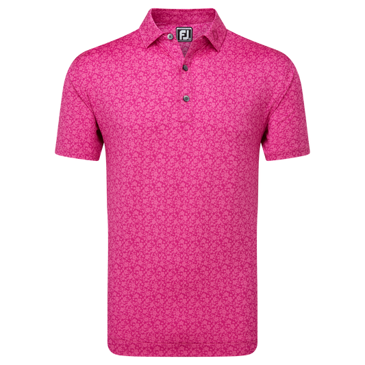 FootJoy Golf Painted Floral Polo Shirt 81616 Berry M 