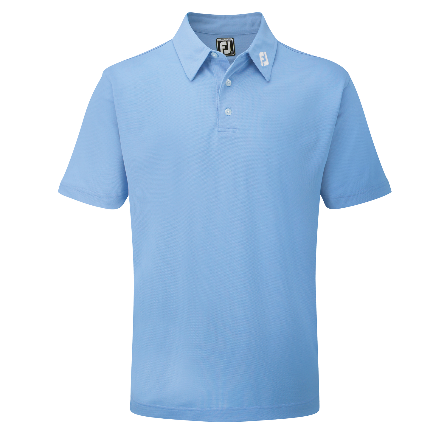 Footjoy Junior Stretch Pique Solid Golf Polo Shirt - Cobalt Blue Footjoy Junior Stretch Pique Solid Golf Polo Shirt - Cobalt Blue