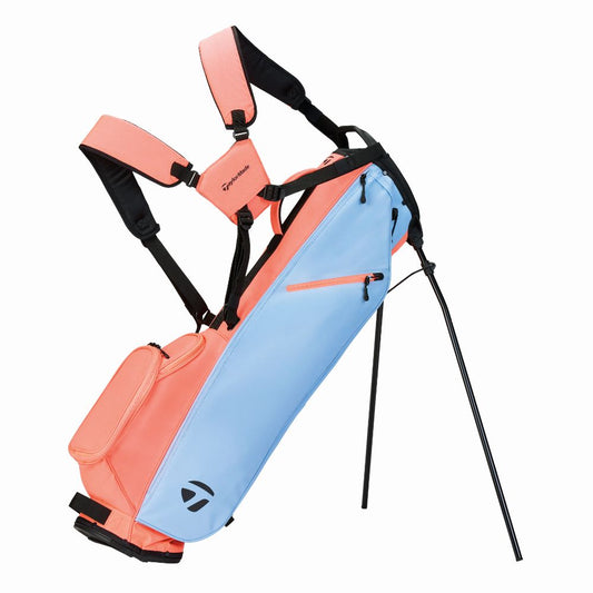 TaylorMade FlexTech Carry Golf Stand Bag 2025 - Light Blue / Coral Light Blue / Coral