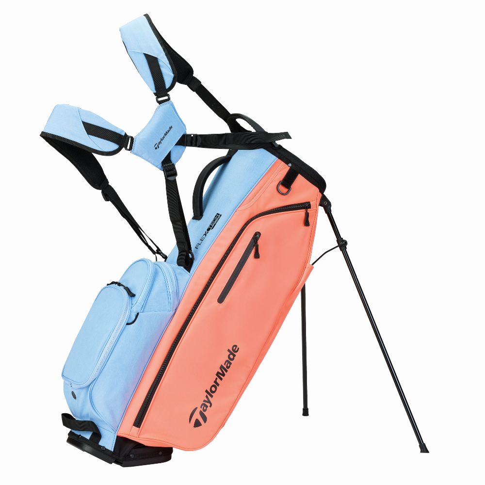 TaylorMade FlexTech Crossover Hybrid Golf Stand Bag 2025 - Coral / Light Blue Coral / Light Blue
