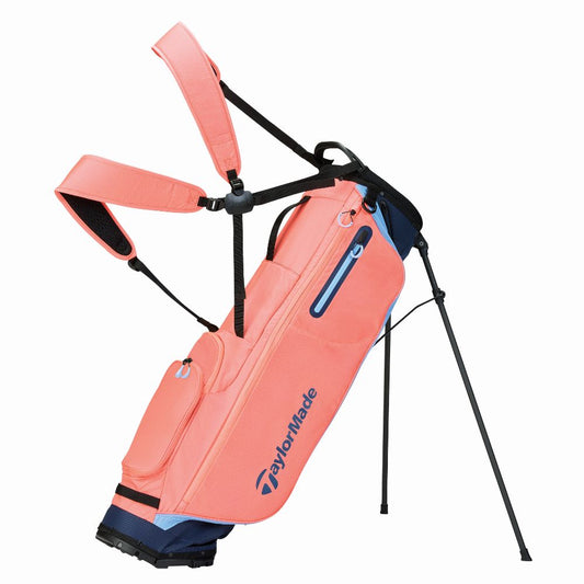 TaylorMade FlexTech SuperLite Golf Stand Bag 2025 - Coral / Navy Coral / Navy