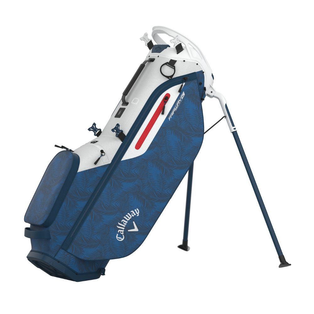 Callaway Fairway C Golf Stand Bag 2025 - Blue Palms / Light Grey / Red Blue Palms / Light Grey / Red