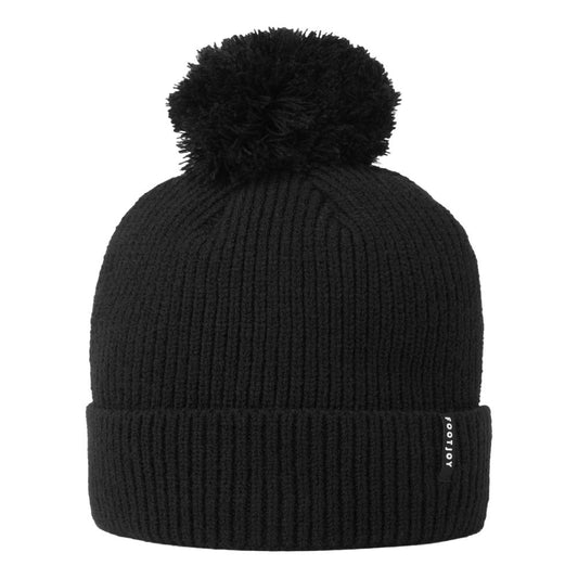FootJoy Cuffed Bobble Golf Hat 2026 - 45957H-0 Black