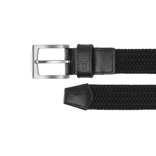 FootJoy Braided Golf Belt - 69488R Black Regular