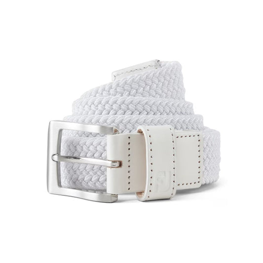 FootJoy Braided Golf Belt - 69491L White Long