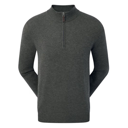 FootJoy Essentials 1/2 Zip Mens Golf Midlayer Top 2025 - 90139 Heather Charcoal M