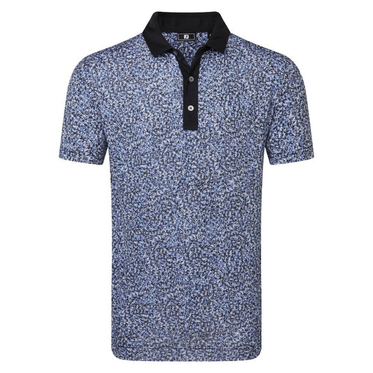 FootJoy Golf Condensed Camo Print Lisle Polo Shirt 2026 - 39255 White / Vivid Violet / Black M