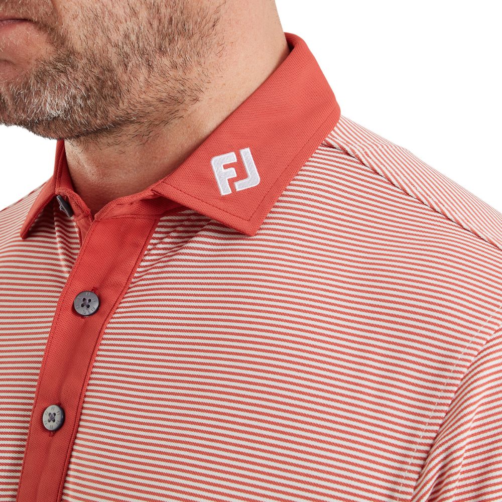 FootJoy Golf Feeder Stripe Pique Polo Shirt 2026 - 39245