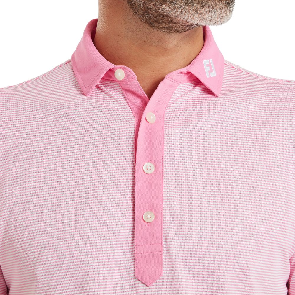 FootJoy Golf Feeder Stripe Pique Polo Shirt 2026 - 39247