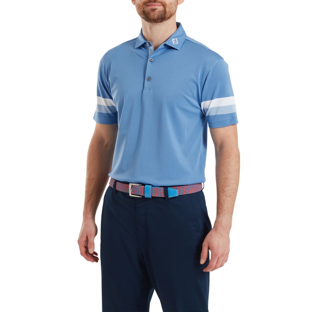FootJoy Golf Sleeve Stripe Pique Polo Shirt 2026 - 39279