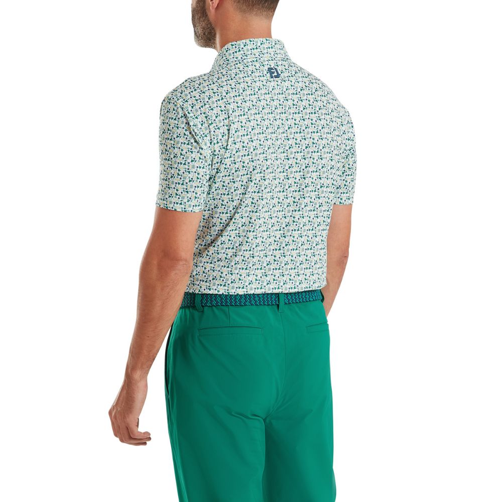 FootJoy Golf Surfs Up Print Lisle Polo Shirt 2026 - 39252