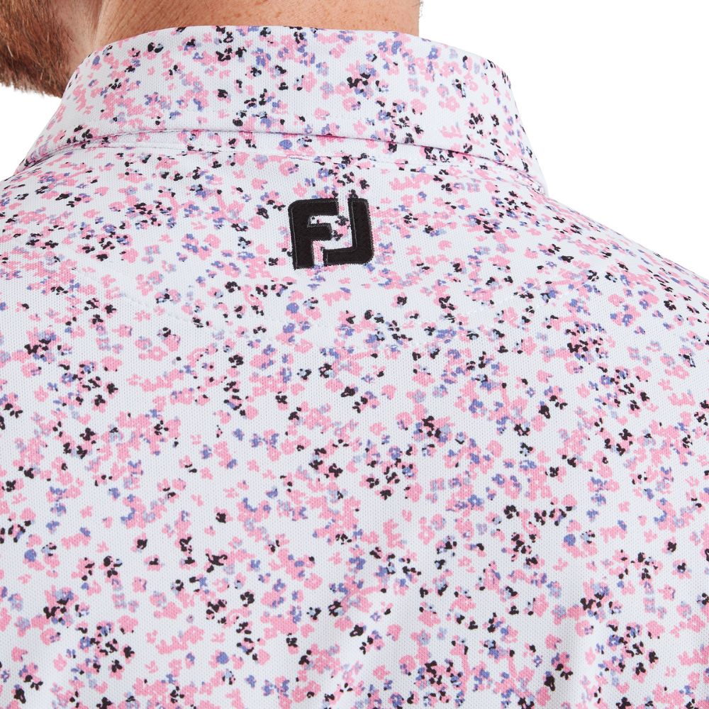 FootJoy Golf Watercolour Floral Print Pique Polo Shirt 2026 - 39273