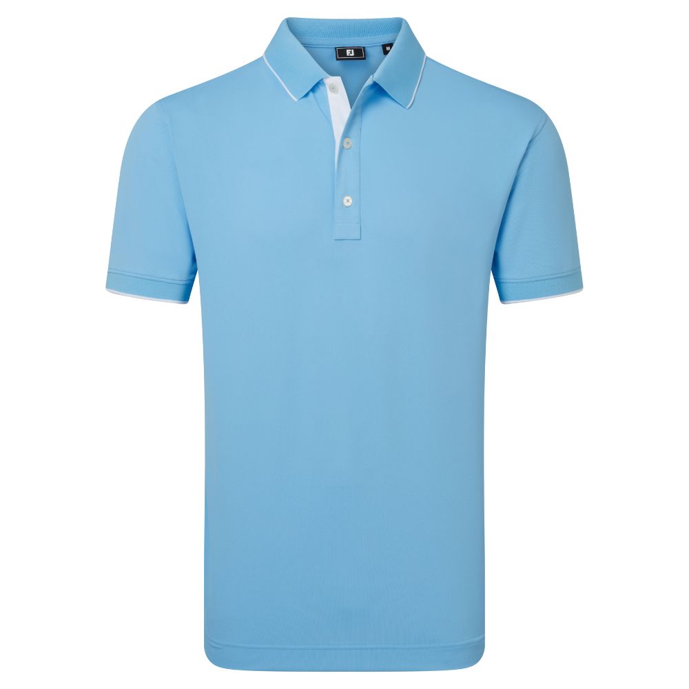 FootJoy Golf Wordmark Pique Polo Shirt 2026 - 39276 Blue Reef M