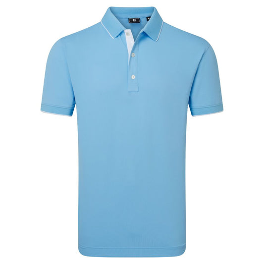 FootJoy Golf Wordmark Pique Polo Shirt 2026 - 39276 Blue Reef M