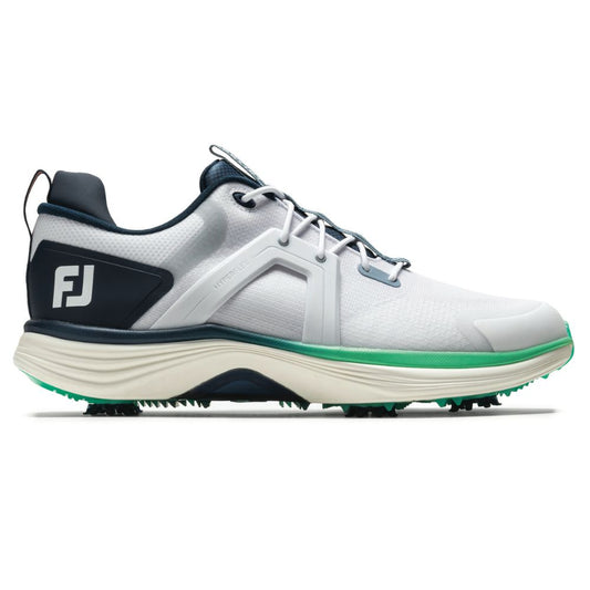 FootJoy Hyperflex Men's Spiked Golf Shoes 2026 - 55489 White / Navy / Green 6