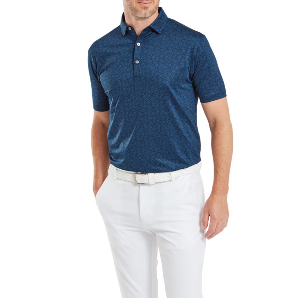 FootJoy Painted Floral Lisle Golf Polo Shirt - 81617