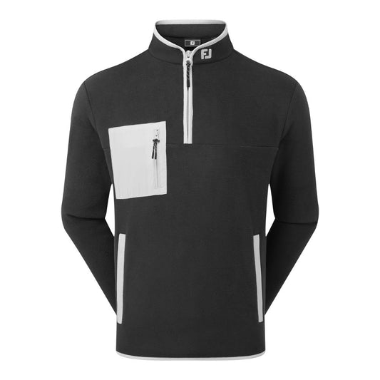 FootJoy Polar Fleece Chill Out Golf Top 2026 - 41725 Black / Grey M