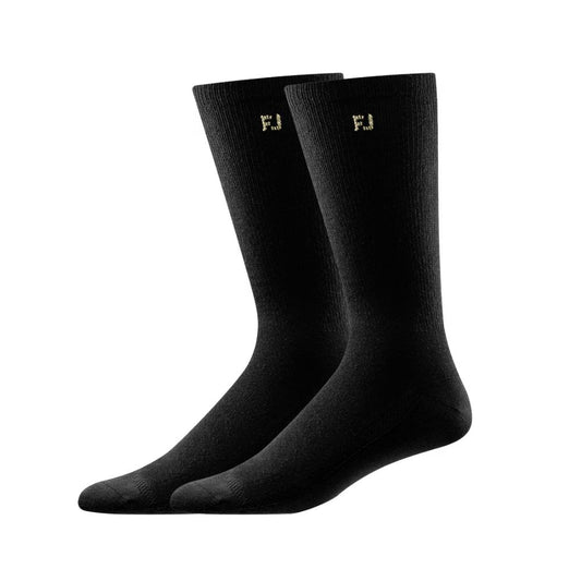FootJoy ProDry Crew Socks 2 Pack 17046 - Black Black 7-11