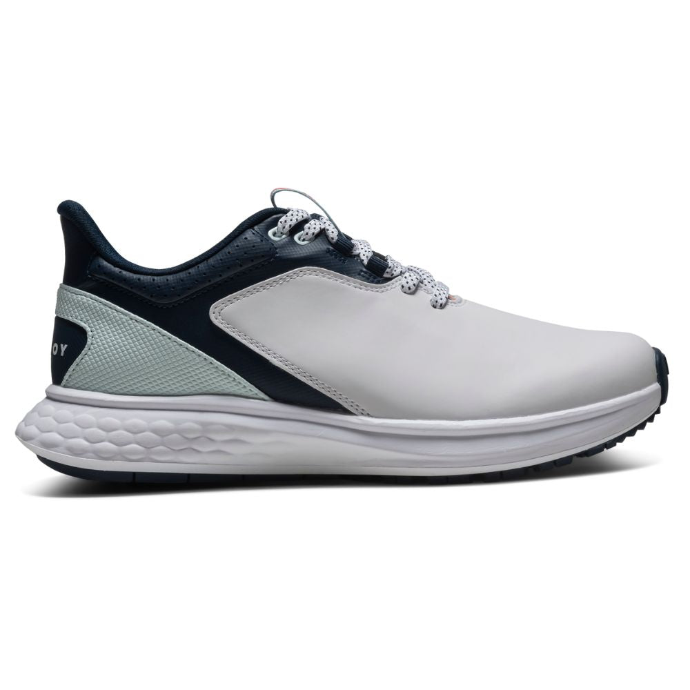 FootJoy Pulse Ladies Spikeless Golf Shoes - 93849 Wide White / Navy / Blue 4