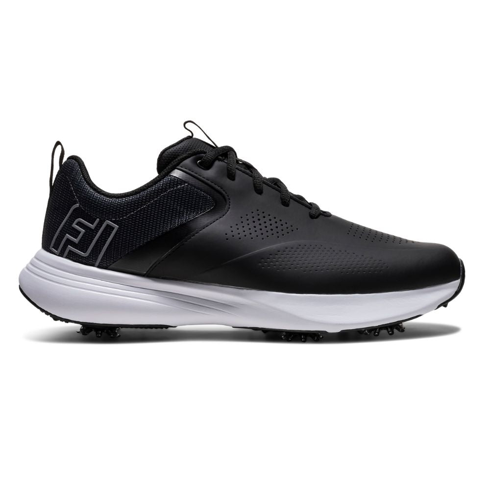 FootJoy Qualifier Men's Spiked Golf Shoes 2026 - 57214M Black / White / Silver 6