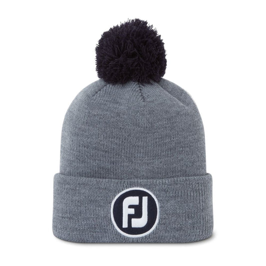 FootJoy Solid Pom Pom Golf Bobble Hat 2025 - Heather Grey Heather Grey