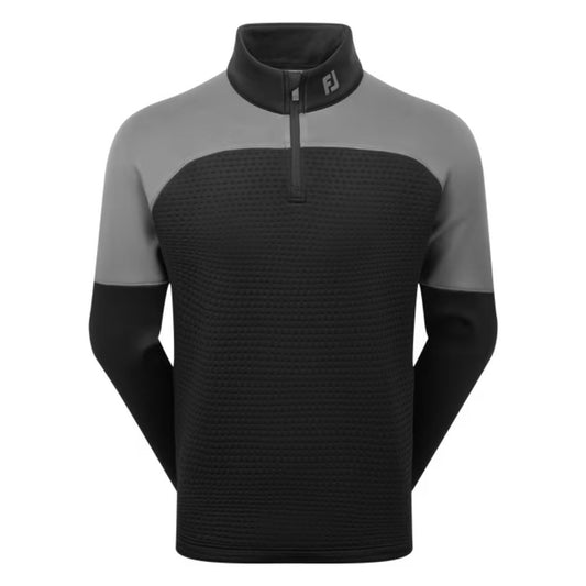FootJoy ThermoSeries Jacquard Golf Pullover 2025 - 38487 Black / Charcoal M
