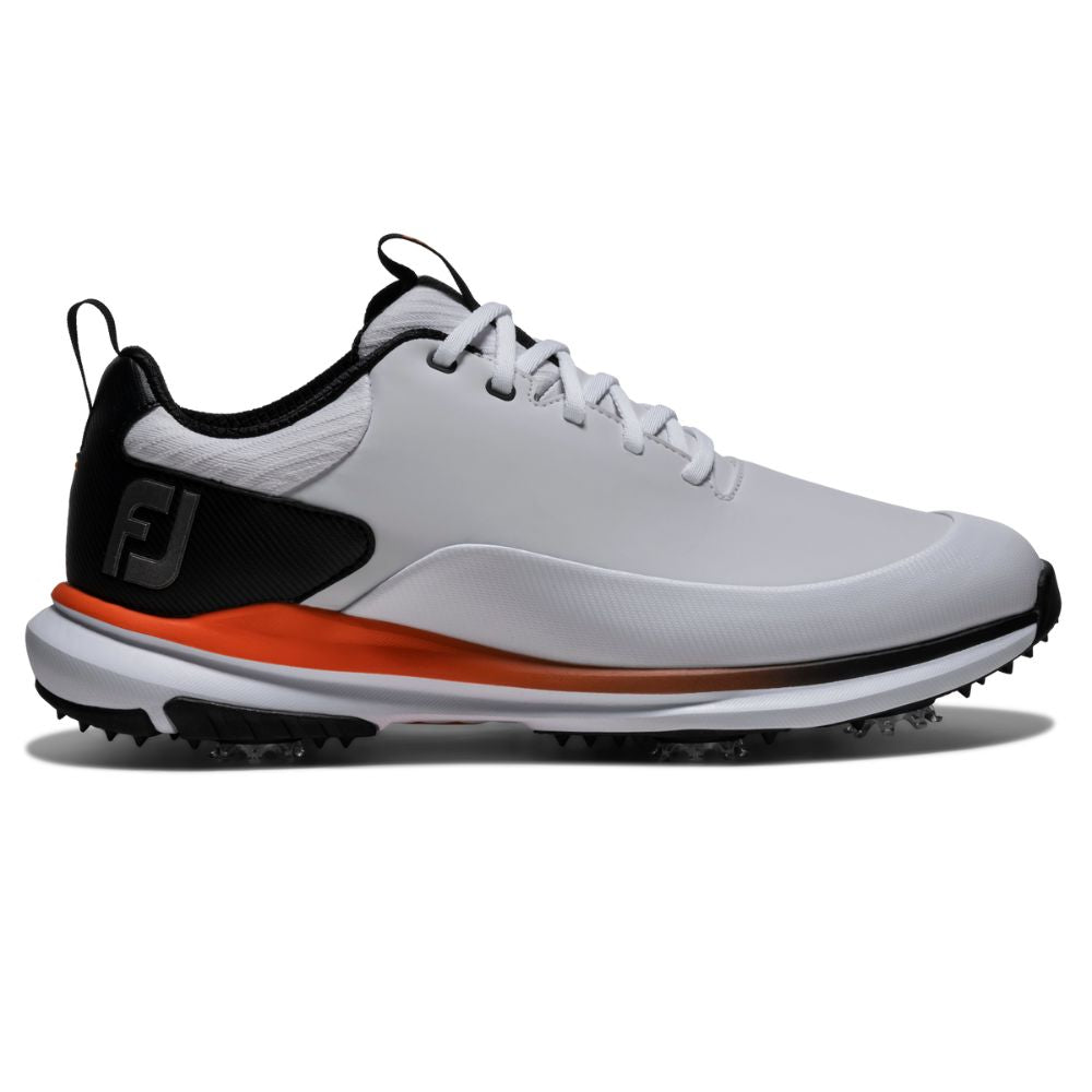 FootJoy Tour Rival Men's Spiked Golf Shoes 2026 - 56970 White / Black / Orange 6